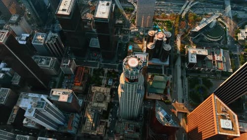 Hectic busy lifestyle of a modern American metropolis. Flows of transport filling the highways.