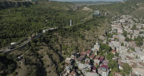 Aerial view of Mother of Georgia statue, Georgia.