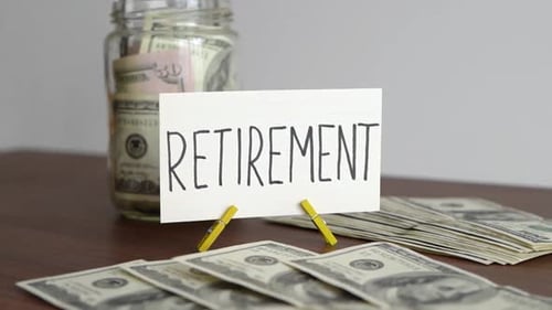 Concept of saved money to retire when you are old