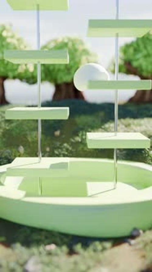 Animation satisfaisante en 3D avec Gumball Falling