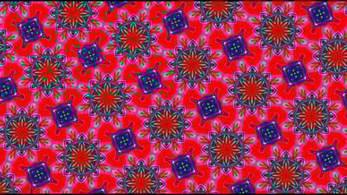 Vibrant Decorative Kaleidoscope Pattern Loop Background