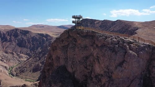 Aerial View Of The Observation Tower On The Cliffs