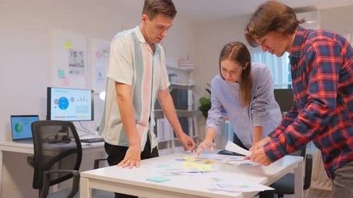 Group of young businessman and businesswoman people working in office.