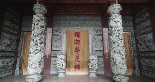 Entrance Gate To Linyuan Qingshuiwan Temple
