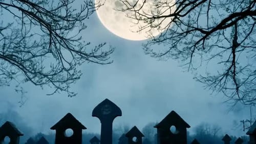 Halloween graveyard nightmare.