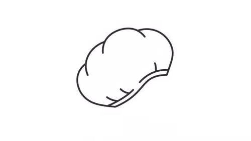 Minimalist Bouncing Chef Hat Line Art Animation