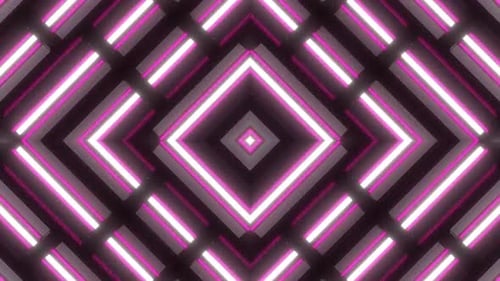 Dynamische Neonlichter, die ein atemberaubendes geometrisches Mustervideo erzeugen