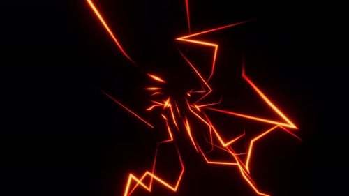 Dynamic Neon Geometric Lines Energy Burst Animation