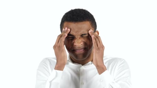 Headache Tense Black Man