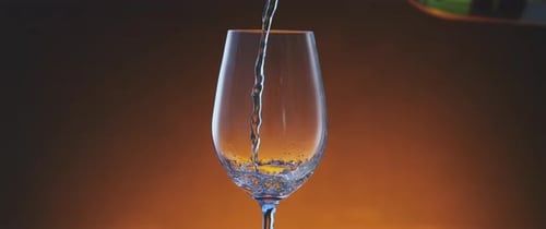 Pouring white wine