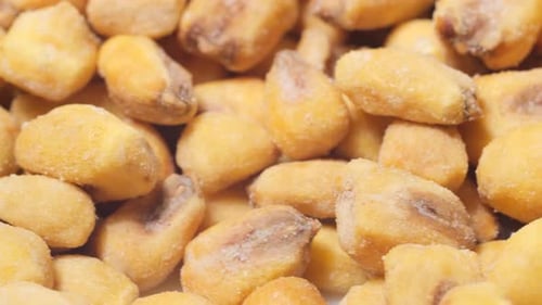 Close-Up of Golden Roasted Crispy Corn Kernels