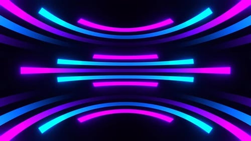 Purple And Blue Neon Abstract Lines Moving Background Vj Loop In 4K