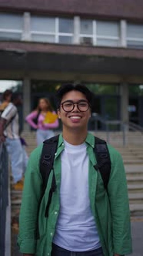 Happy College Student Portrait