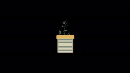 Flat Design Plant Growth Cycle Animation