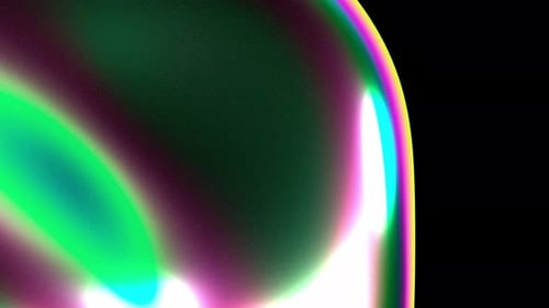 Iridescent Chrome Blobs Gentle Morph Infinite Loop 4K