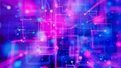 Gros plan extrême du flux de données à la vitesse de la lumière depuis l'intérieur du flux de données numériques abstraites de Quantum