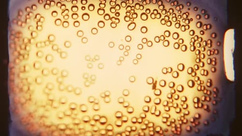 Abstract Bubbles Moving Across Vintage Frame