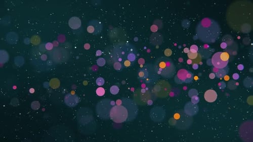 Colorful Abstract Bokeh Particles Shimmering Background
