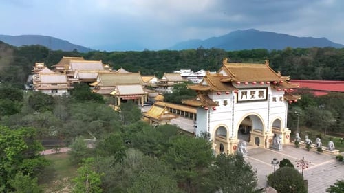 Stunning Entrance Gate To Shenwei Tiantaishan Monastery