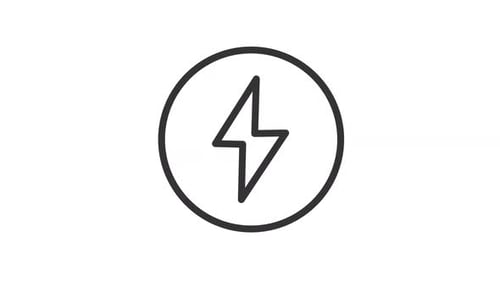 Animated Lightning Bolt Icon for Power and Energy Concepts