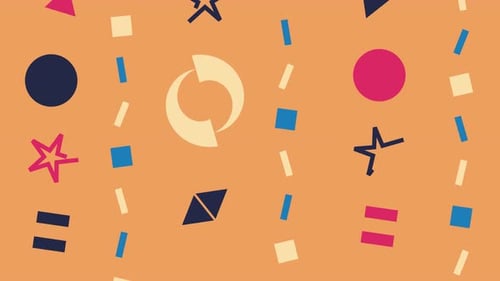 Flat Design Geometric Animated Background