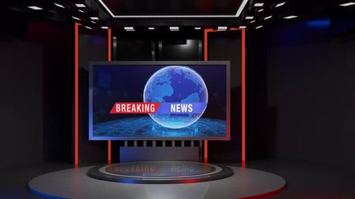 3D-Hintergrundschleife für virtuelle Nachrichtenstudios