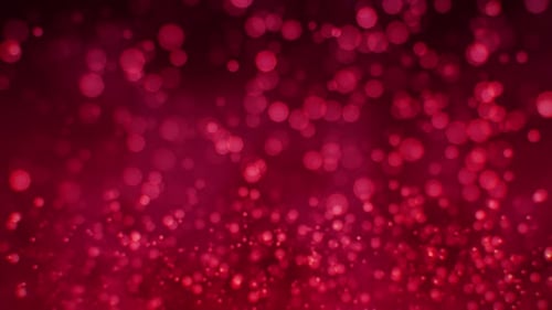 Abstract Red Shimmering Bokeh Particles Loop Background