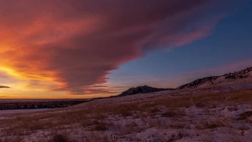 Time lapse of sunrise over the Rocky Mountains