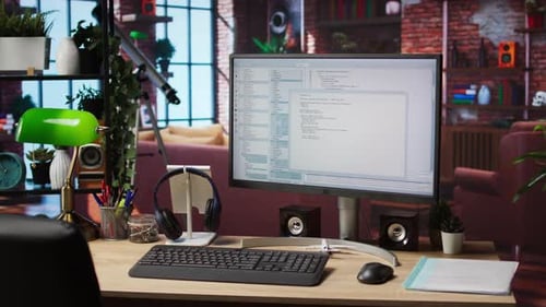 Debugging Software Programming Language Displayed on Computer Monitor