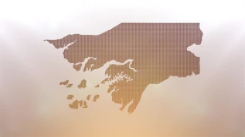 Pixelated Country Map Reveal Animation