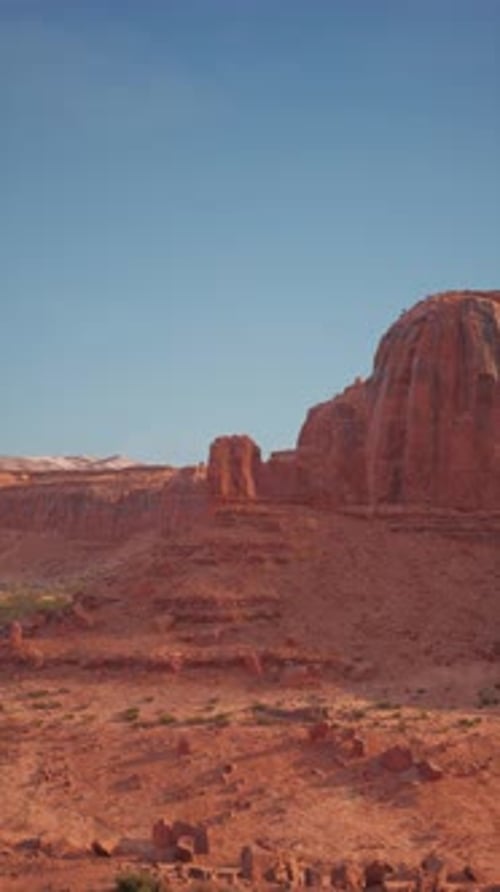 Massive Rock Formation in Nevada Desert