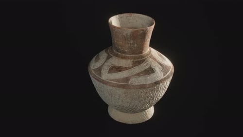 Thai Jar, c. 1000 BCE, cg camera orbits