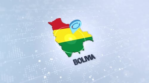 Bolivia Map With Marker