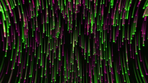 abstract green and blue neon plunge particle loop