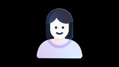 Modern 3D Woman Avatar Rotating Character Animation