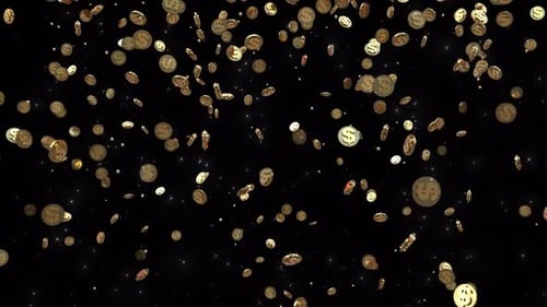 Falling Dollars And Particles