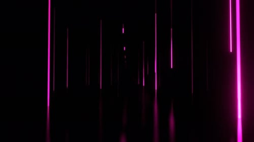 Pink Neon Light Falling Down Background Vj Loop In 4K