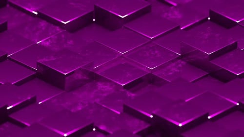 Rosafarbener abstrakter glänzender strukturierter Würfelhintergrund VJ Loop in 4K