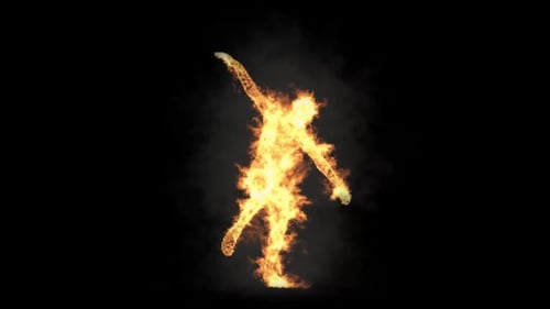 37 Charaktere, Feuer, Rauch, brennender Rauch, Tanzen HD