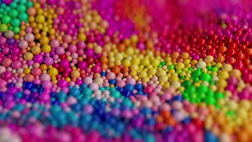 Dynamic Abstract Waving Spheres Background Motion Graphic