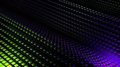 Violetter und hellgrüner Cyberwellen-Hintergrund Vj Loop I 4K
