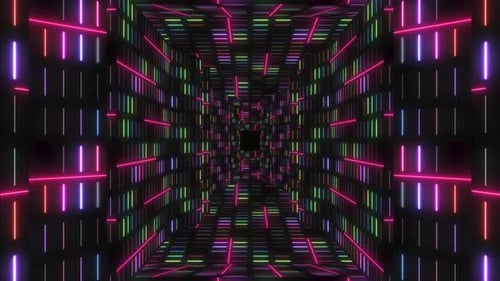 DJ background square tunnel wave