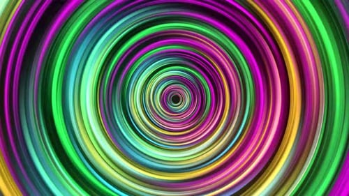 Vibrant Abstract Hypnotic Swirling Circles Motion Background