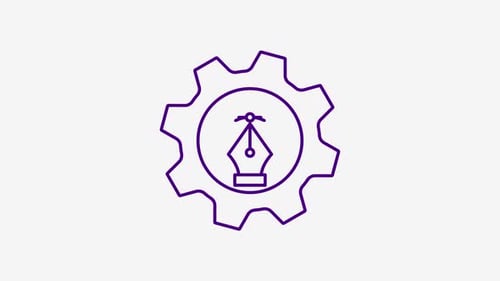 Ícone criativo de configurações animadas