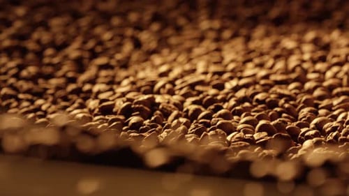Coffee Beans Being Roasted