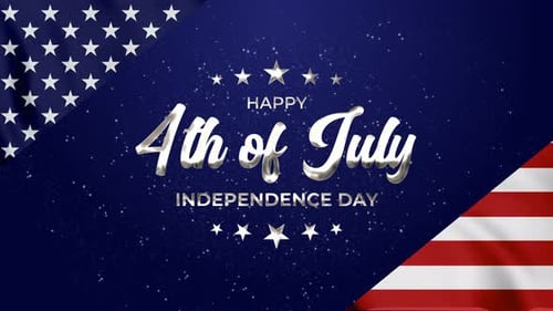 Fourth of July Independence Day Celebration Title Animation