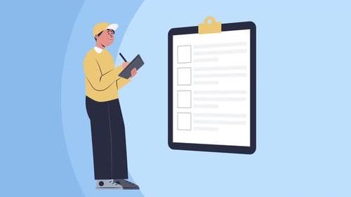 Staff Tick The Document Animation
