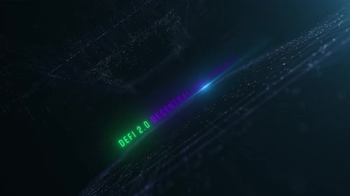Futuristic Neon Text Reveal in Digital Network Grid