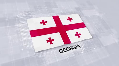 Georgia Flag On White Background
