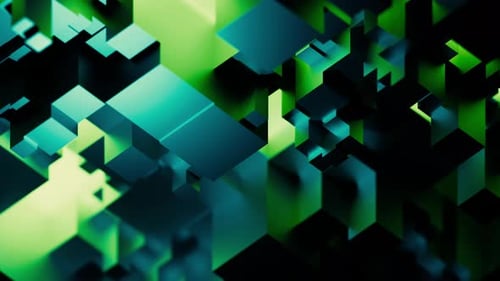 Futuristic Digital Blocks With High Contrast Depth Representing Scalable Metaverse Environment